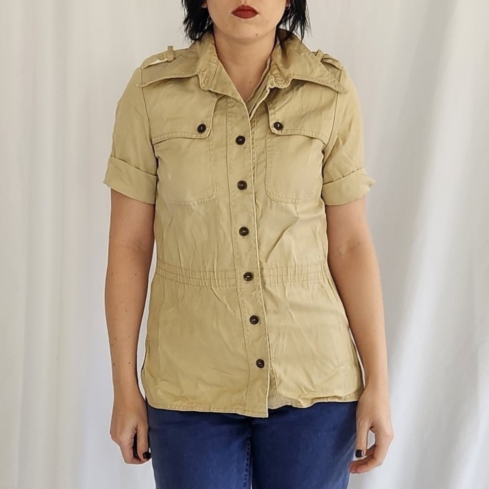 Vintage Khaki Safari‎ Shirt